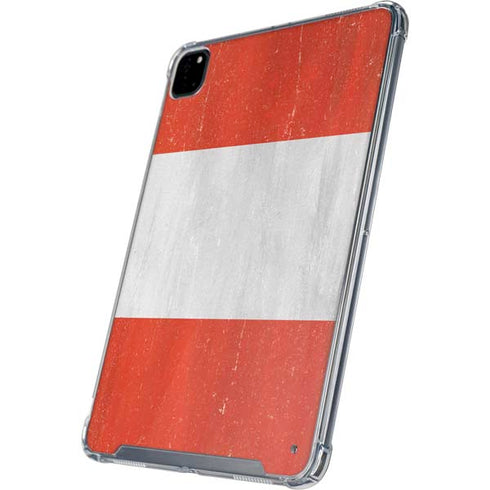 Peru Flag Distressed iPad Pro 12.9in (2020) Clear Case